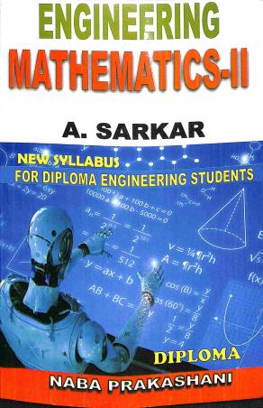 Book cover number 1 for Engineering Mathematics 2 (Sem-2) written by A. Sarkar published by Naba Prakashani