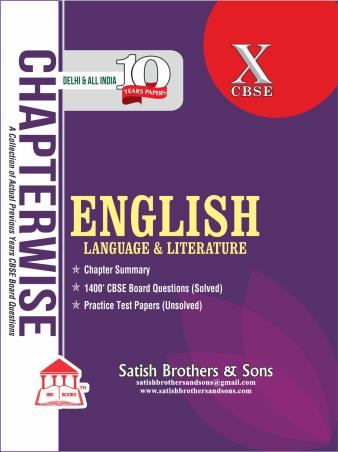 Book cover number 1 for Chapterwise English Language And Literature Class 10 (CBSE) 2023 written by NA published by Satish Brothers & Sons