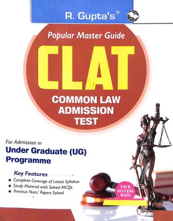 Book cover number 1 for R. Gupta's Popular Master Guide CLAT Common Law Admission Test written by R. Gupta published by Ramesh Publishing House