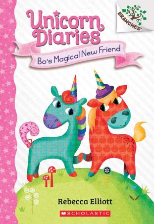Book cover number 1 for Unicorn Diaries : Bo's Magical New Friend written by Rebecca Elliott published by Scholastic