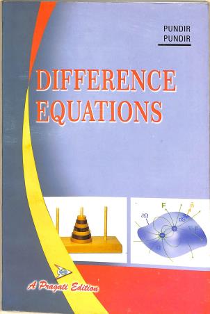 Book cover number 1 for Difference Equations written by Sudhir K. Pundir published by Pragati Prakashan