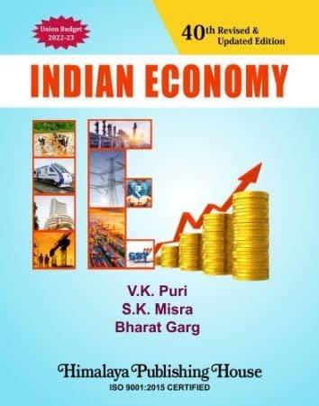 Book cover number 1 for Indian Economy written by V. K. Puri, S. K. Misra, Bharat Garg published by Himalaya Publishing House