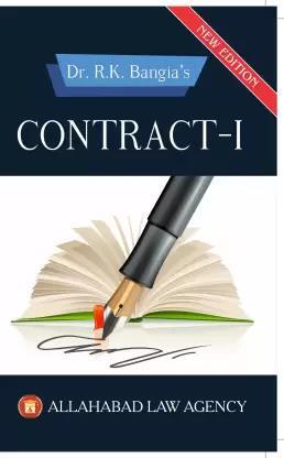 Book cover number 1 for Contract - 1 (2022) written by R. K. Bangia published by Allahabad Law Agency