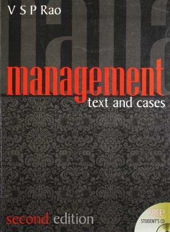 Book cover number 1 for Management : Text & Cases written by V. S. P. Rao published by Excel Books