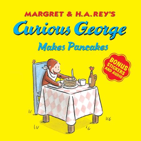Book cover number 1 for Curious George - Makes Pancakes written by H. A. Rey published by ‎Clarion Books
