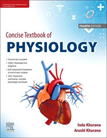 Book cover number 1 for Concise Textbook Of Physiology written by Indu Khurana, Arushi Khurana published by Elsevier
