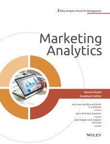 Book cover number 1 for Marketing Analytics written by Seema Gupta, Avadhoot Jathar published by Wiley India Pvt. Ltd.