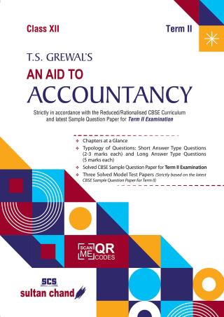 Book cover number 1 for T.S. Grewal's An Aid To Accountancy Class 12 Term 2 written by T. S. Grewal, H. S. Grewal, G. S. Grewal, R. K. Khosla published by Sultan Chand & Sons (P) Ltd