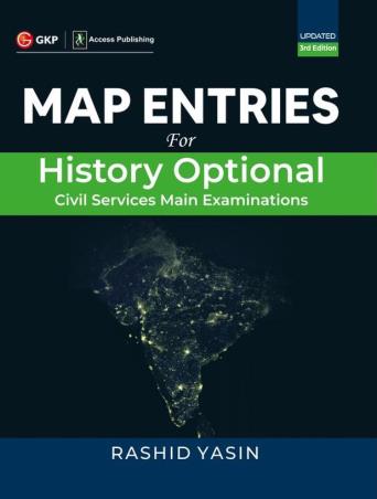 Book cover number 1 for Map Entries For History Optional - Civil Services Main Examinations written by Rashid Yasin published by G. K. Publications (P) Ltd.