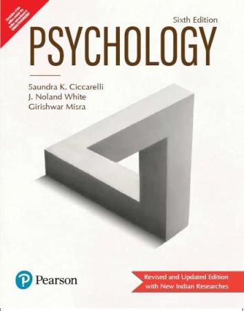 Book cover number 1 for Psychology written by Girishwar Misra, Saundra K. Ciccarelli, J. Noland White published by Pearson Education