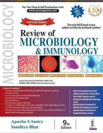 Book cover number 1 for Review Of Microbiology & Immunology written by Apurba Sankar Sastry, Sandhya Bhat published by Jaypee Brothers Medical Publishers (P) Ltd.