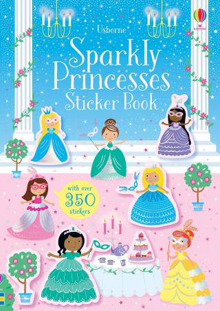 Book cover number 1 for Usborne Sparkly Princesses Sticker Book written by Kirsteen Robson published by Usborne