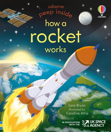 Book cover number 1 for Usborne Peep Inside How A Rocket Works written by Lara Bryan published by Usborne