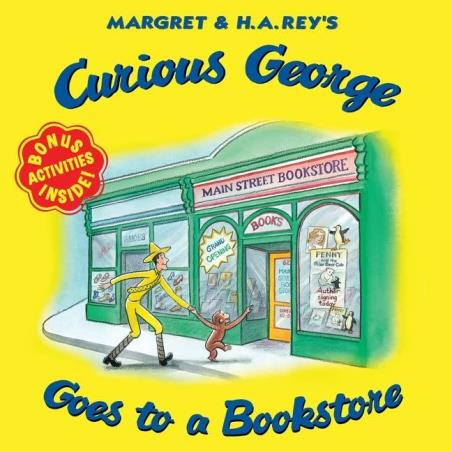 Book cover number 1 for Curious George - Goes To A Bookstore written by H. A. Rey published by Houghton Mifflin Harcourt Publishing Company