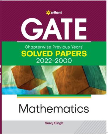 Book cover number 1 for GATE Chapterwise Previous Years' Solved Papers (2022-2000) Mathematics written by Suraj Singh published by Arihant Publications (India) Limited