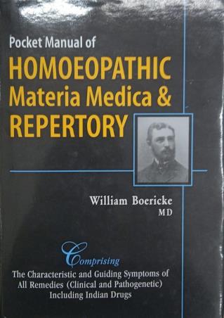 Book cover number 1 for Pocket Manual Of Homoeopathic Materia Medica & Repertory written by William Boericke published by B. Jain Publishers (P) Ltd.