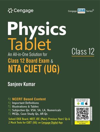 Book cover number 1 for Physics Tablet Board Exam & NTA CUET (UG) Class 12 written by Sanjeev Kumar published by Cengage Learning India Private Limited