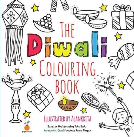 Book cover number 1 for The Diwali Colouring Book written by Anita Raina Thapan published by Tota books