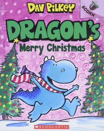 Book cover number 1 for Dragon's Merry Christmas written by Dav Pilkey published by Scholastic