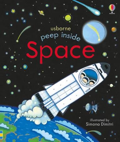 Book cover number 1 for Peep Inside Space written by Anna Milbourne published by Usborne