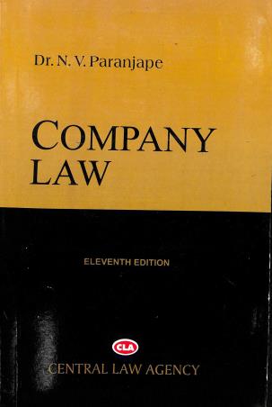 Book cover number 1 for Company Law written by N. V. Paranjape published by Central Law Agency