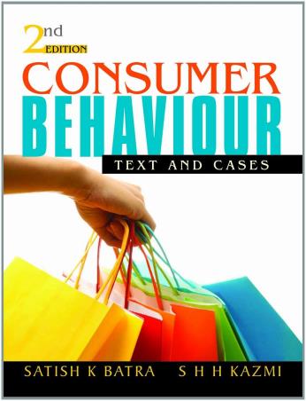 Book cover number 1 for Consumer Behaviour (Text And Cases) written by S. H. H. Kazmi, Satish Batra published by Excel Books