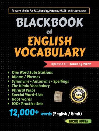 Book cover number 1 for Blackbook Of English Vocabulary (2022) written by Nikhil Gupta published by Gupta EduTech
