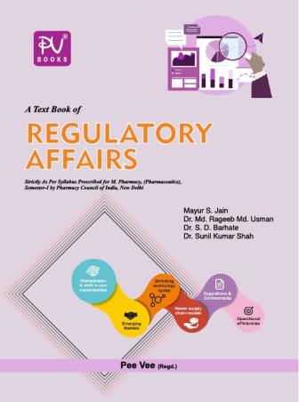 Book cover number 1 for A Text Book Of Regulatory Affairs (M.Pharm) Sem-1 written by Md. Rageeb Md. Usman, Sunil Kumar Shah, Mayur S. Jain, S. D. Barhate published by S. Vikas And Company (Medical Publishers)