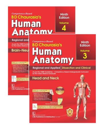 Book cover number 1 for B. D. Chaurasia's Human Anatomy Volume 3 & 4 (Head And Neck/ Brain - Neuroantomy) written by B. D. Chaurasia published by CBS Publishers & Distributors Pvt. Ltd.