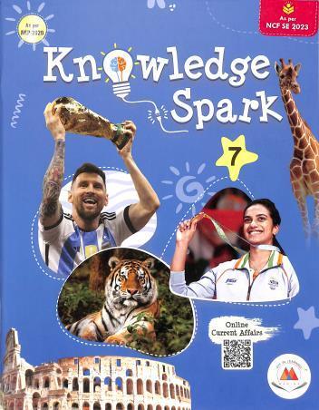 Book cover number 1 for Knowledge Spark Book 7 (NEP 2020 / NCF SE 2023) written by Shivajyoti Mukherjee, Debasish Bhattacharya published by Marina Publications