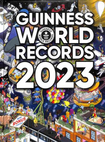 Book cover number 1 for Guinness World Records 2023 written by NA published by Guinness World Records Limited
