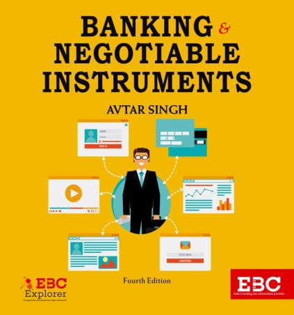 Book cover number 1 for Banking & Negotiable Instruments written by Avtar Singh published by Eastern Book Company