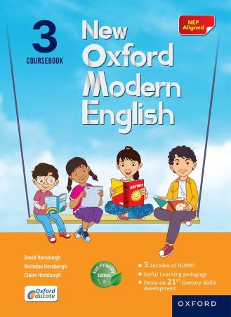 Book cover number 1 for New Oxford Modern English Coursebook 3 (NEP 2020) written by David Horsburgh, Claire Horsburgh, Nicholas Horsburgh published by Oxford University Press