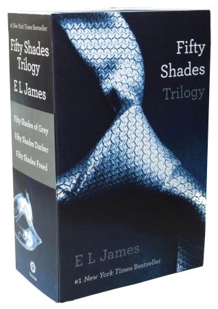 Book cover number 1 for Fifty Shades Trilogy written by E. L. James published by Vintage