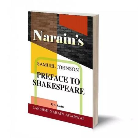 Book cover number 1 for Narain's Preface To Shakespeare : Samuel Johnson written by P. S. Sastri published by Lakshmi Narain Agarwal