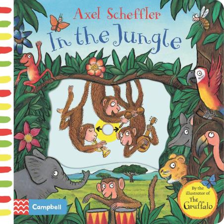 Book cover number 1 for In The Jungle written by Axel Scheffler published by Campbell Books