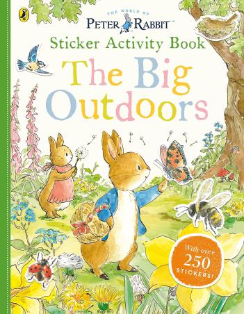 Book cover number 1 for Peter Rabbit Sticker Activity Book The Big Outdoors written by Beatrix Potter published by Puffin