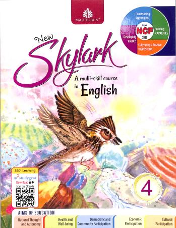 Book cover number 1 for New Skylark 4 (A Multi-Skill Course In English) NEP 2020/NCF 2023 written by Debahuti Das, Sumita Banerjee published by Madhubun Educational Books