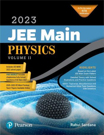 Book cover number 1 for JEE Main Physics Volume 2 (2023) written by Rahul Sardana published by Pearson Education