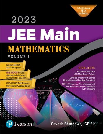 Book cover number 1 for JEE Main Mathematics Volume 1 (2023) written by Gavesh Bharadwaj published by Pearson Education