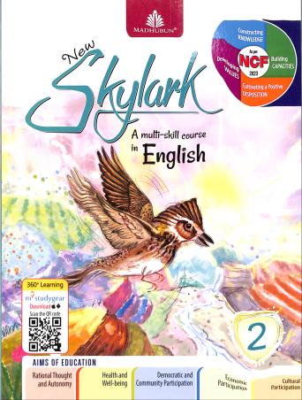 Book cover number 1 for New Skylark 2 (A Multi-Skill Course In English) NEP 2020/NCF 2023 written by Shradha Anand published by Madhubun Educational Books