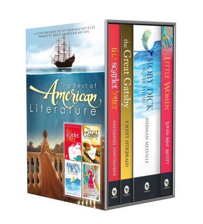 Book cover number 1 for The Best Of American Literature (Set Of 4 Books) written by Herman Melville, Louisa May Alcott, Nathaniel Hawthorne, F. Scott Fitzgerald published by Fingerprint Publishing