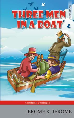 Book cover number 1 for Three Men In A Boat written by Jerome K. Jerome published by Woodpecker Publications