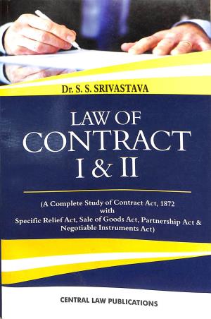 Book cover number 1 for Law Of Contract 1 & 2 written by S. S. Srivastava published by Central Law Publication