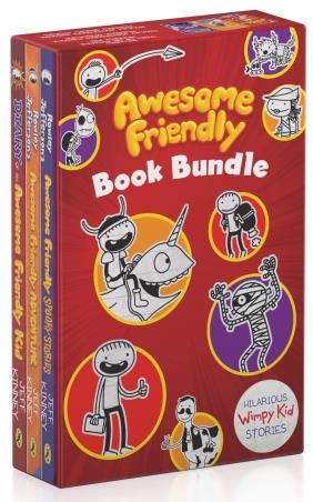 Book cover number 1 for Awesome Friendly Book Bundle (Set Of 3 Books) written by Jeff Kinney published by Puffin