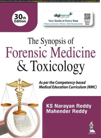 Book cover number 1 for The Synopsis Of Forensic Medicine & Toxicology written by K. S. Narayan Reddy, Mahender Reddy published by Jaypee Brothers Medical Publishers (P) Ltd.