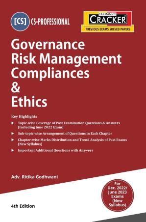 Book cover number 1 for Governance Risk Management Compliances & Ethics written by Ritika Godhwani published by Taxmann Publications Pvt. Ltd.