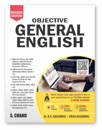 Book cover number 1 for Objective General English written by R. S. Aggarwal published by S. Chand Publishing