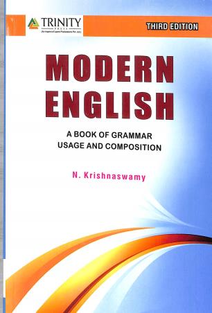 Book cover number 1 for Modern English (A Book Of Grammar Usage And Composition) written by N. Krishnaswamy published by Trinity Press