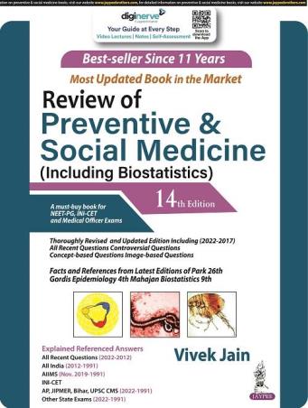 Book cover number 1 for Review Of Preventive & Social Medicine written by Vivek Jain published by Jaypee Brothers Medical Publishers (P) Ltd.